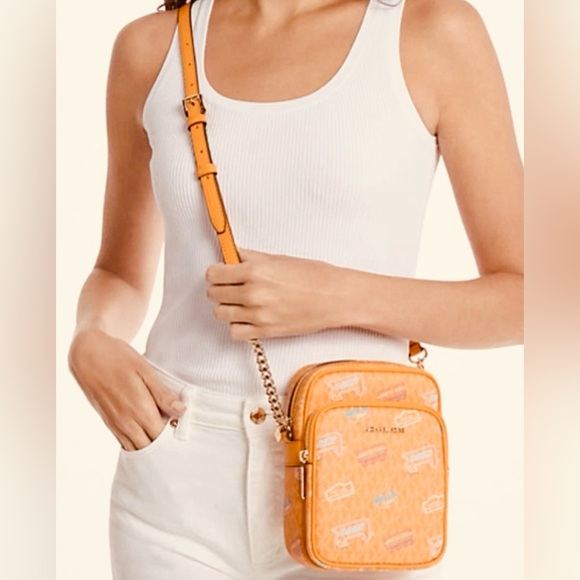 Michael Kors Crossbody Jet Set Medium signature logo Bag - Picture 1 of 8